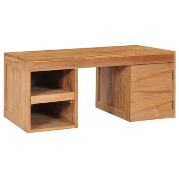 Mesa De Centro，mesa Auxiliar，mesa De Café De Madera Maciza De Teca 90x50x40 Cm Cfw772989