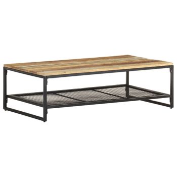 Mesa De Centro，mesa Auxiliar，mesa De Café De Madera Maciza Reciclada 110x60x35 Cm Cfw773016