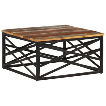 Mesa De Centro，mesa Auxiliar，mesa De Café De Madera Maciza Reciclada 68x68x35 Cm Cfw773030