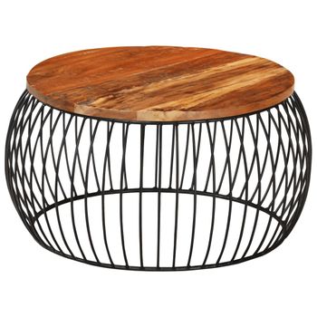 Mesa De Centro，mesa Auxiliar，mesa De Café De Madera Maciza Reciclada Ø68 Cm Cfw773045