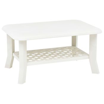 Mesa De Centro，mesa Auxiliar，mesa De Café De Plástico Blanco 90x60x46 Cm Cfw773060