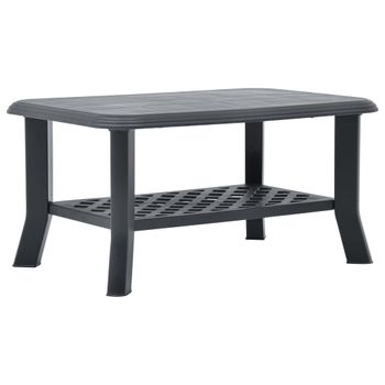 Mesa De Centro，mesa Auxiliar，mesa De Café De Plástico Gris Antracita 90x60x46 Cm Cfw773061