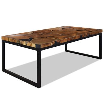 Mesa De Centro，mesa Auxiliar，mesa De Café De Resina De Teca 110x60x40 Cm Cfw773075