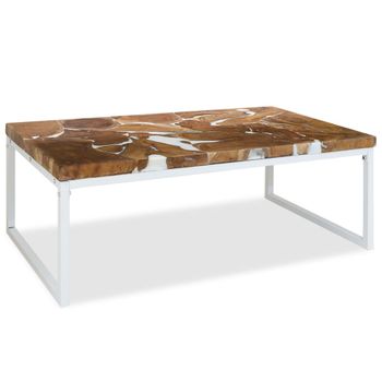 Mesa De Centro，mesa Auxiliar，mesa De Café De Resina De Teca 110x60x40 Cm Cfw773076