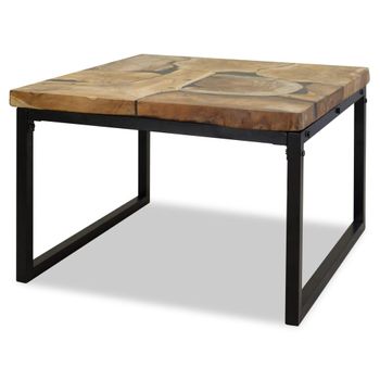 Mesa De Centro，mesa Auxiliar，mesa De Café De Resina De Teca 60x60x40 Cm Cfw773078