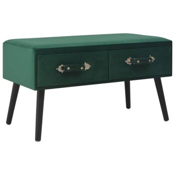 Mesa De Centro，mesa Auxiliar，mesa De Café De Terciopelo Verde 80x40x46 Cm Cfw773091