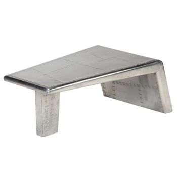 Mesa De Centro，mesa Auxiliar，mesa De Café Estilo Aviador Vintage De Aluminio Cfw773113