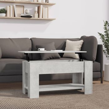 Mesa De Centro，mesa Auxiliar，mesa De Café Madera Contrachapada Gris Hormigón 101x49x52 Cm Cfw773397