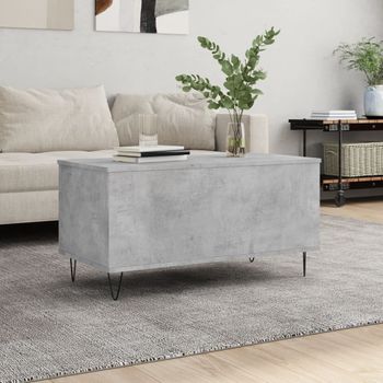 Mesa De Centro，mesa Auxiliar，mesa De Café Madera Contrachapada Gris Hormigón 90x44,5x45 Cm Cfw773451