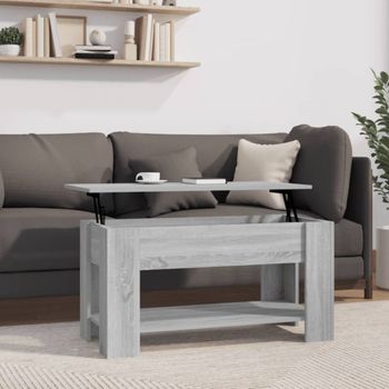 Mesa De Centro，mesa Auxiliar，mesa De Café Madera Contrachapada Gris Sonoma 101x49x52 Cm Cfw773509