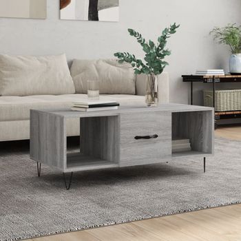 Mesa De Centro，mesa Auxiliar，mesa De Café Madera Contrachapada Gris Sonoma 102x50x40 Cm Cfw773513