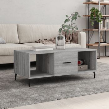 Mesa De Centro，mesa Auxiliar，mesa De Café Madera Contrachapada Gris Sonoma 102x50x40 Cm Cfw773515