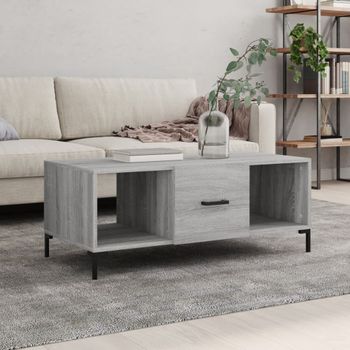 Mesa De Centro，mesa Auxiliar，mesa De Café Madera Contrachapada Gris Sonoma 102x50x40 Cm Cfw773517