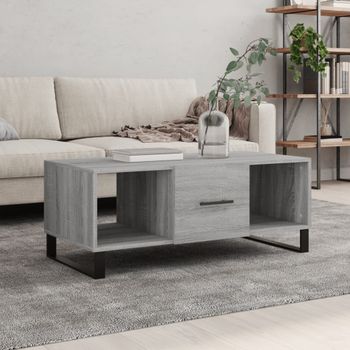 Mesa De Centro，mesa Auxiliar，mesa De Café Madera Contrachapada Gris Sonoma 102x50x40 Cm Cfw773521