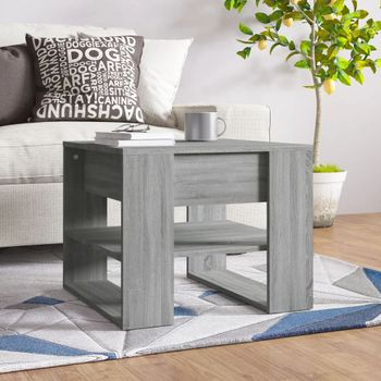 Mesa De Centro，mesa Auxiliar，mesa De Café Madera Contrachapada Gris Sonoma 55,5x55x45 Cm Cfw773544