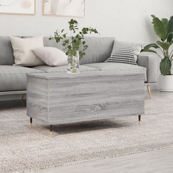 Mesa De Centro，mesa Auxiliar，mesa De Café Madera Contrachapada Gris Sonoma 90x44,5x45 Cm Cfw773579