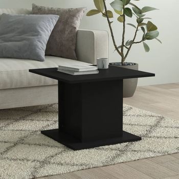 Mesa De Centro，mesa Auxiliar，mesa De Café Madera Contrachapada Negro 55,5x55,5x40 Cm Cfw773713