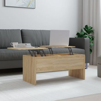 Mesa De Centro，mesa Auxiliar，mesa De Café Madera Contrachapada Sonoma 102x50,5x46,5 Cm Cfw774159