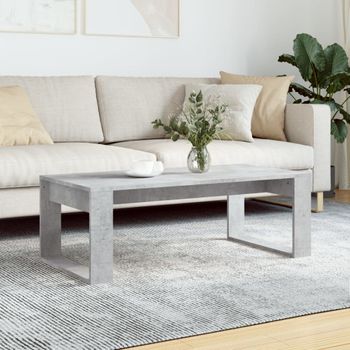 Mesa De Centro，mesa Auxiliar，mesa De Café Madera De Ingeniería Gris Hormigón 102x50x35 Cm Cfw774257