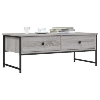 Mesa De Centro，mesa Auxiliar，mesa De Café Madera De Ingeniería Gris Sonoma 101x49x39,5 Cm Cfw774309