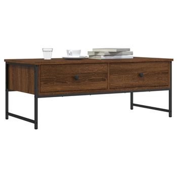 Mesa De Centro，mesa Auxiliar，mesa De Café Madera De Ingeniería Marrón Roble 101x49x39,5 Cm Cfw774366