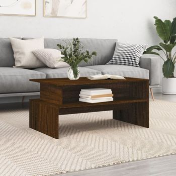 Mesa De Centro，mesa Auxiliar，mesa De Café Madera De Ingeniería Marrón Roble 90x55x42,5 Cm Cfw774392