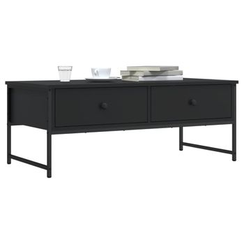 Mesa De Centro，mesa Auxiliar，mesa De Café Madera De Ingeniería Negro 101x49x39,5 Cm Cfw774416