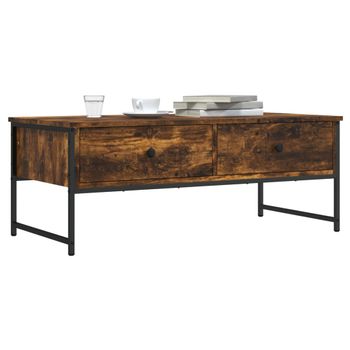 Mesa De Centro，mesa Auxiliar，mesa De Café Madera Ingeniería Roble Ahumado 101x49x39,5 Cm Cfw774717