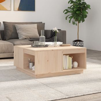 Mesa De Centro，mesa Auxiliar，mesa De Café Madera Maciza De Pino 80x81x36,5 Cm Cfw774771