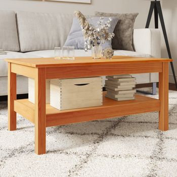 Mesa De Centro，mesa Auxiliar，mesa De Café Madera Maciza De Pino Marrón Cera 80x50x40 Cm Cfw774788