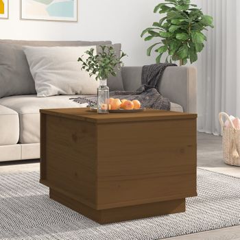 Mesa De Centro，mesa Auxiliar，mesa De Café Madera Maciza De Pino Marrón Miel 40x50x35 Cm Cfw774808