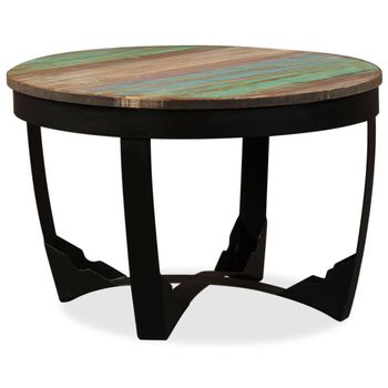 Mesa De Centro，mesa Auxiliar，mesa De Café Madera Maciza Reciclada 60x40 Cm Cfw774871