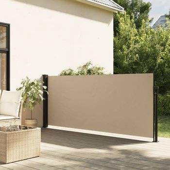 Toldo Lateral | Toldo Exterior | Toldo Parasol Retráctil Beige 120x500 Cm Cfw800483