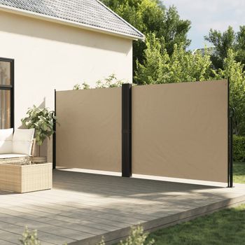 Toldo Lateral | Toldo Exterior | Toldo Parasol Retráctil Beige 160x1000 Cm Cfw800491