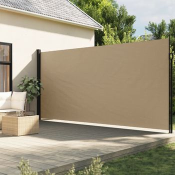 Toldo Lateral | Toldo Exterior | Toldo Parasol Retráctil Beige 220x500 Cm Cfw800511