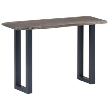 Mesa Consola | Mesa De Entrada | Mesa Auxiliar 115x35x76 Cm Madera Maciza De Acacia Y Hierro Gris Cfw771482