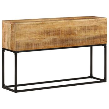 Mesa Consola | Mesa De Entrada | Mesa Auxiliar De Madera De Mango Rugosa 120x30x75 Cm Cfw771609