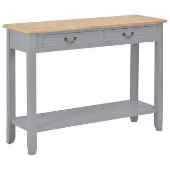 Mesa Consola | Mesa De Entrada | Mesa Auxiliar De Madera Gris 110x35x80 Cm Cfw771615