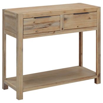 Mesa Consola | Mesa De Entrada | Mesa Auxiliar De Madera Maciza De Acacia 82x33x73 Cm Cfw771627