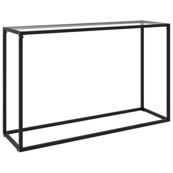 Mesa Consola | Mesa De Entrada | Mesa Auxiliar Vidrio Templado Transparente 120x35x75 Cm Cfw772177