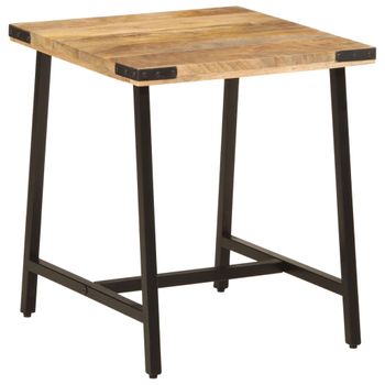 Mesa Auxiliar | Mesita Auxiliar | Mesa De Café De Madera Maciza De Mango Y Hierro 45x45x50 Cm Cfw771251