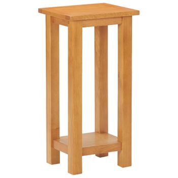 Mesa Auxiliar | Mesita Auxiliar | Mesa De Café De Madera Maciza De Roble 27x24x55 Cm Cfw771263