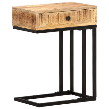 Mesa Auxiliar | Mesita Auxiliar | Mesa De Café Forma De U Madera Maciza De Mango 45x30x61 Cm Cfw771289