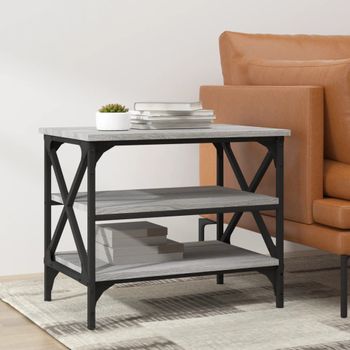 Mesa Auxiliar | Mesita Auxiliar | Mesa De Café Madera Contrachapada Gris Sonoma 55x38x45 Cm Cfw771311