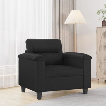 Sillón De Salón | Silla | Sillón Cuero Sintético Negro 60 Cmcfw791669