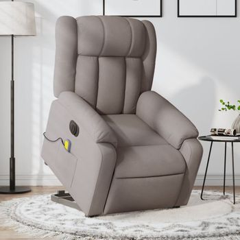 Sillón De Masaje | Sillón De Salón | Silla Eléctrico Reclinable Elevable Tela Taupécfw791770