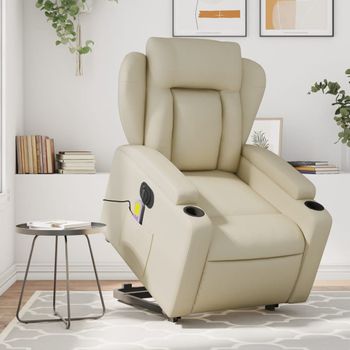 Sillón De Masaje | Sillón De Salón | Silla Elevable Eléctrico Cuero Sintético Cremacfw791780