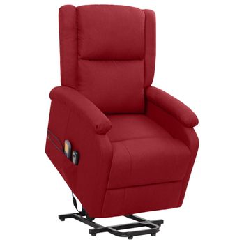 Sillón De Masaje | Sillón De Salón | Silla Elevable Tela Rojo Tintocfw791818