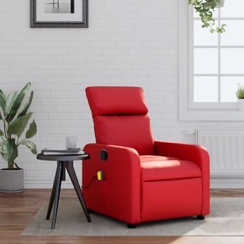 Sillón De Masaje | Sillón De Salón | Silla Reclinable Cuero Sintético Rojocfw791873