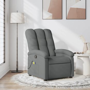 Sillón De Masaje | Sillón De Salón | Silla Reclinable De Tela Gris Oscurocfw791928